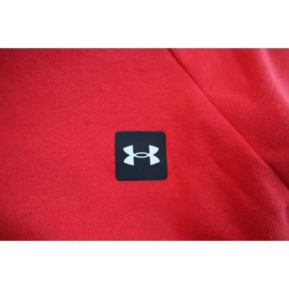 Under Armour 1357092-600 Men's Sz Small Red UA Rival Fleece LC Logo Hoodie - Picture 4 of 8